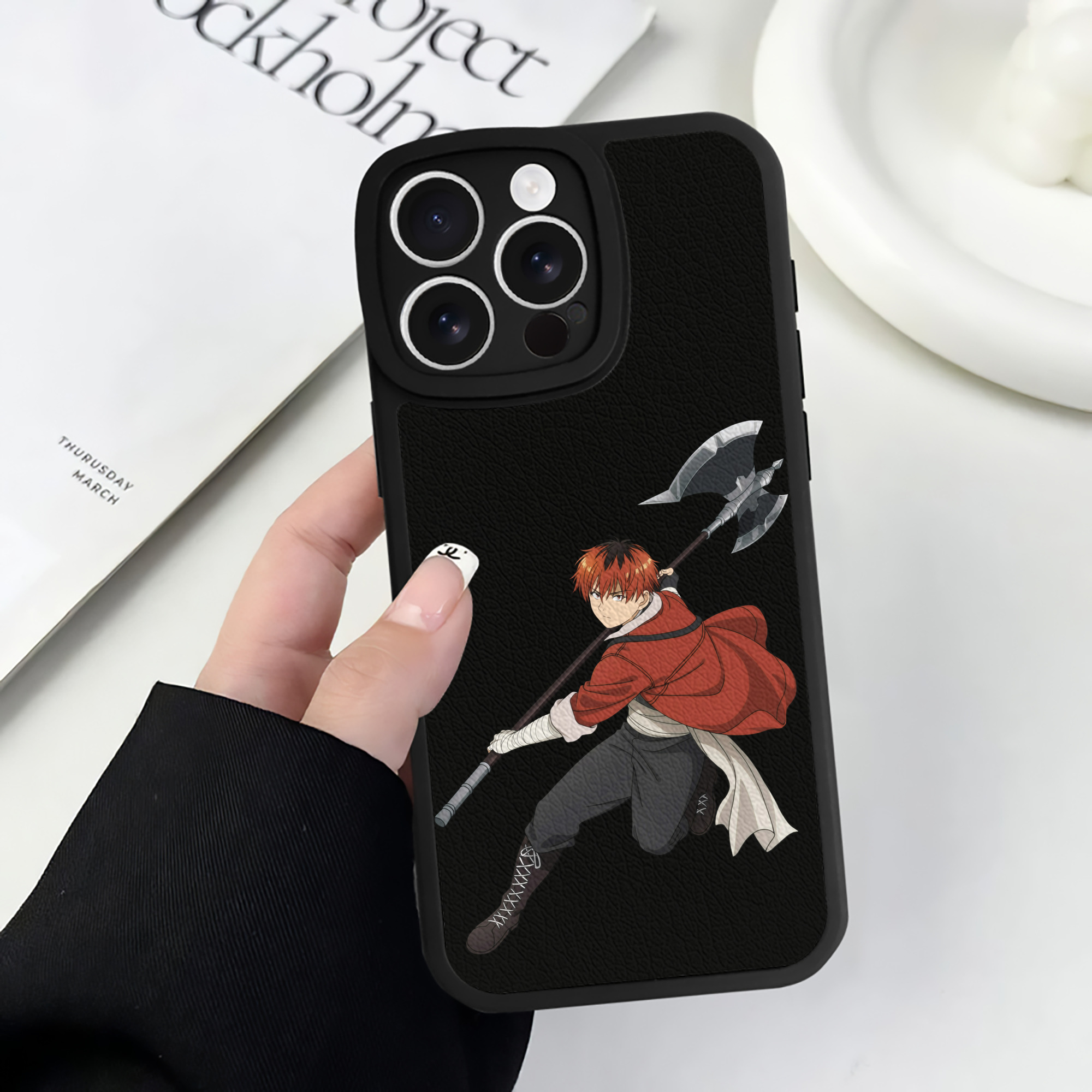 （画像用） 葬送のフリーレン Frieren 【iPhone 16シリーズ対応】シリコンスマホケース（レザー調） 材質：シリコン